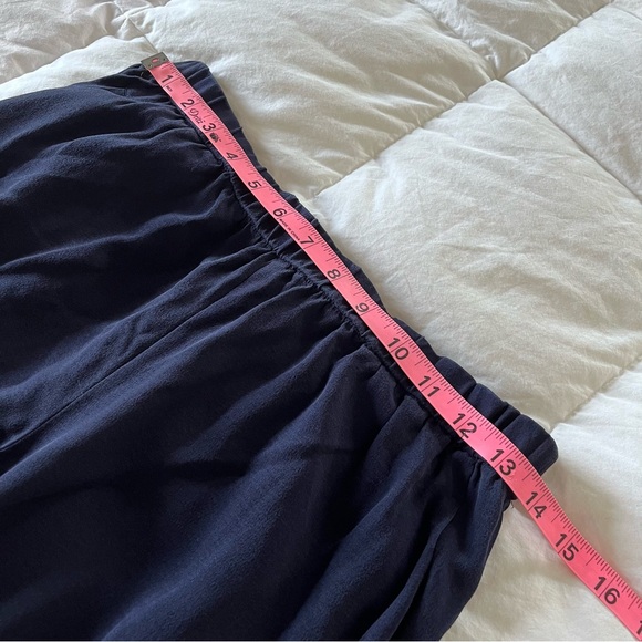 Eileen Fisher System Silk Georgette Crepe Ankle Pants in Midnight PS - Picture 8 of 11